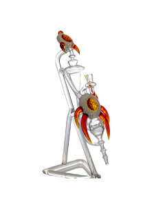 Glass Spear Recycler Pipe With Glass Stand | J Walker Glass