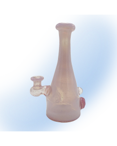 14mm F Crushed Opal Mini Tube Glass Dab Rig - Gill Perc | Devil's Own Glass