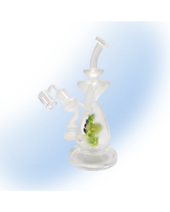 7" Sandblasted Baby Dinosaur Glass Recycler