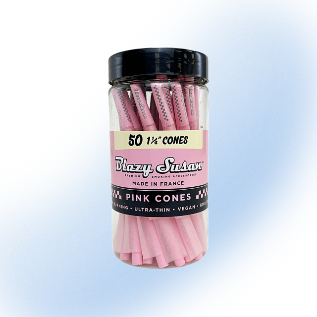 Blazy Susan 50 Count Jar 1 1/4 Pink Cones