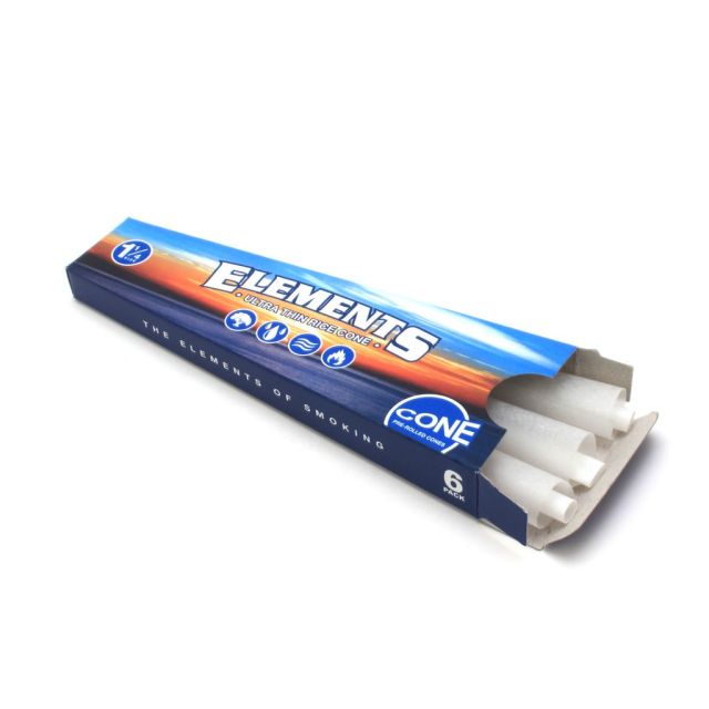 Elements Pre Roll Cones - Ultra Thin Rice Cones - 6 Pack 1.25