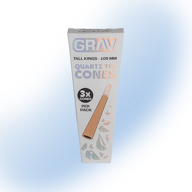 GRAV® TALL KINGS QUARTZ TIP CONES 6 Pack – WHITE