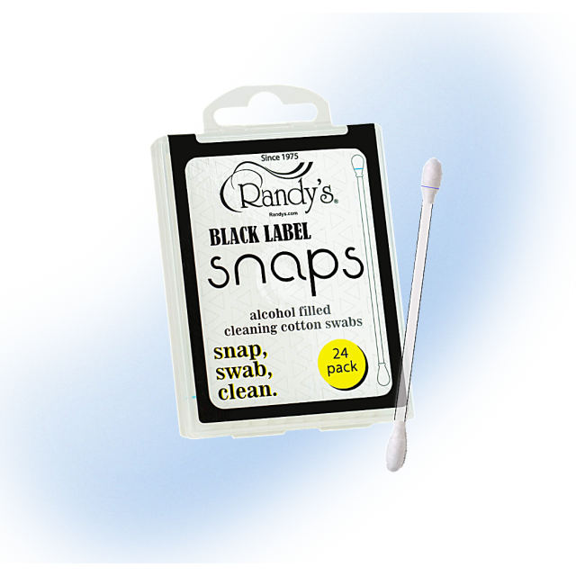 Randy’s Snaps Cleaning Swabs 24 Pack | Alcohol Filled Cotton Swabs