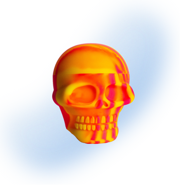 XL Silicone Skull Dab Wax Storage Container | 500ml