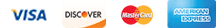 Visa, Discover, Mastercard, AmEx